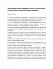 Research paper thumbnail of Una investigación sobre alfabetización crítica en la cultura escolar: preguntas sobre la secundaria y el modeo pedagógico.