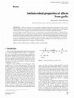 Antimicrobial properties of allicin from garlic Cover Page