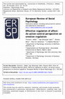 Research paper thumbnail of Effective Regulation of Affect: An Action Control Perspective on Emotion Regulation.