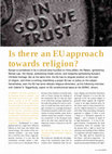 Research paper thumbnail of Is there an EU approach towards religion?, interview in ACADEMIA 38 (2005), 11-13