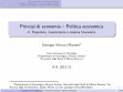 Research paper thumbnail of Principi di economia – Politica economica