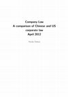 Research paper thumbnail of A comparison of Chinese and US corporate law