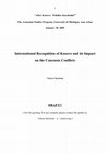 Research paper thumbnail of International Recognition of Kosovo and its Impact on the Caucasus Conflicts