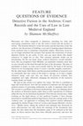 Research paper thumbnail of “Detective Fiction in the Archives: Court Records and the Uses of Law in Late Medieval England,” History Workshop Journal 65 (Spring 2008), 65-78.