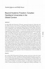 Research paper thumbnail of Beyond Academic Freedom: Canadian Neoliberal Universities in the Global Context