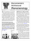 ENVIRONMENTAL & ARCHITECTURAL PHENOMENOLOGY, vol. 17, 2006 (3 issues) Cover Page