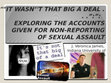 Research paper thumbnail of "It wasn't that big a deal...": Exploring the accounts given for non-reporting of sexual assault