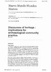 Discourses of heritage: implications for archaeological community practice. Cover Page