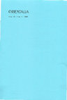 GRIMAL N., ADLY E., ARNAUDIÈS A.  Fouilles et travaux en Egypte et au Soudan, 2008-2009 (Tab. V-XXXIII). Orientalia. 2009. Vol. 78, n°2, p. 127–213.  Cover Page