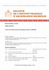 Travaux de l'Institut français  d'archéologie orientale en 1998-1999. BIFAO. 1999. Vol. 99, p. 447–566.  Cover Page