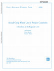 Research paper thumbnail of Actual crop water use in project countries : a synthesis at the regional level