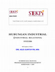 HUBUNGAN INDUSTRIAL (INDUSTRIAL RELATIONS) 31521206 Disiapkan Oleh : SUMBER DAYA MANUSIA PROGRAM MAGISTER MANAGEMENT SEMESTER I – 2010 Cover Page