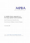 Research paper thumbnail of A viability theory approach to a two-stage optimal control problem