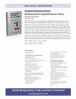 Research paper thumbnail of Developments in Linguistic Humour Theory. Topics in Humor Research. Vol. 1. Amsterdam/Philadelphia: John Benjamins