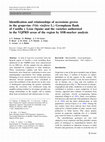 Research paper thumbnail of Identiﬁcation and relationships of accessions grownin the grapevine ( Vitis vinifera L.) Germplasm Bankof Castilla y Le´on (Spain) and the varieties authorizedin the VQPRD areas of the region by SSR-marker analysis