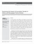 Examining the Impact of Journalists’ Gender in Online and Newspaper Tennis Articles Cover Page