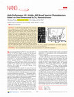 Research paper thumbnail of High-Performance UV−Visible−NIR Broad Spectral Photodetectors Based on One-Dimensional In 2 Te 3 Nanostructures