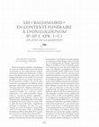 Research paper thumbnail of Les balsamaires en contexte funéraire à Lyon/Lugdunum (Ier - IIe s. ap. J.-C.) : un état de la question