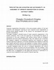 TRIPLE BOTTOM LINE ACCOUNTING AND SUSTAINABILITY: AN ASSESSMENT OF CORPORATE ORGANIZATIONS IN ISHIAGU, SOUTHEAST NIGERIA Cover Page