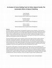 Research paper thumbnail of An Analysis of Career Building Tools for Online Adjunct Faculty: The Sustainable Effects of Adjunct Publishing