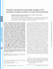 Research paper thumbnail of Ontogenic development-associated changes in the expression of genes involved in rat bile acid homeostasis