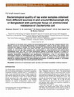 Bacteriological quality of tap water samples obtained from different sources in and around Mymensingh city of Bangladesh with particular focus on antimicrobial resistance of Escherichia coli Cover Page