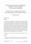 Research paper thumbnail of ¿Tiene la autoconciencia un fundamento lingüístico? Ernst Tugendhat y la Escuela de Heidelberg