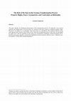 Research paper thumbnail of The Role of the State in the German Transformation Process: Property Rights, Power Asymmetries, and Constraints on Rationality