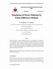 Simulation of Water Pollution by Finite Difference Method Cover Page