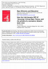 How the Irish became CRT'd? 'Greening' Critical Race Theory, and the pitfalls of a normative Atlantic state view PLEASE SCROLL DOWN FOR ARTICLE Cover Page