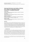 Improving performance and quality of working life: A model for organizational health assessment in emerging enterprises Cover Page