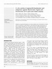 In vitro activity of piperacillin/tazobactam and ertapenem against Bacteroides fragilis and Escherichia coli in pure and mixed cultures Cover Page