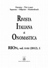 Ricordo di Bruno Porcelli (1932-2012), «Rivista Italiana di Onomastica», XVIII (2012), 1, pp. 387-391. Cover Page