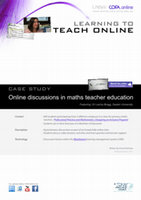 Online discussions in maths teacher education - Case study Cover Page