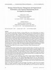 Strategic Human Resource Management and Organizational Performance in the Nigerian Manufacturing Sector: An Empirical Investigation Cover Page