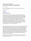 Research paper thumbnail of Gilbert, Michael A. 2002. "Effing the Ineffable: The Logocentric Fallacy in Argumentation." Argumentation 16 (1):21-32.