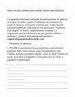 Research paper thumbnail of Intervista per studenti universitari (laurea specialistica