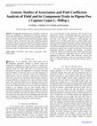 Genetic Studies of Association and Path Coefficient Analysis of Yield and its Component Traits in Pigeon Pea ( Cajanus Cajan L. Millsp Cover Page