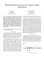 Research paper thumbnail of Detecting primary receivers for cognitive radio applications