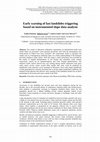 Research paper thumbnail of Early warning of fast landslides triggering based on instrumented slope data analysis