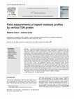 Research paper thumbnail of Field measurements of topsoil moisture profiles by vertical TDR probes