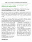 Research paper thumbnail of GOUVERNER UNE AMP, UNE AFFAIRE PUBLIQUE ? Exemples Sud-Méditerranéens