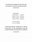 USE OF QUEUING MODELS IN HEALTH-CARE FACILITIES -CASE STUDY OF KISII GENERAL LEVEL FIVE Cover Page