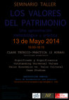 Research paper thumbnail of Los Valores del Patrimonio. Una aproximación metodológica y práctica. 13 Mayo. UCA-UCM