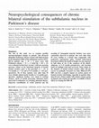 Neuropsychological consequences of chronic bilateral stimulation of the subthalamic nucleus in Parkinson's disease Cover Page