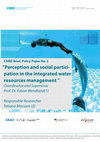 Research paper thumbnail of Perception and social participation in the integrated water resources management