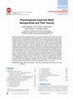 “Physiologically Important Metal Nanoparticles and Their Toxicity” Jayeeta Sengupta, Sourav Ghosh, Poulami Datta, Aparna Gomes, and Antony Gomes, Journal of Nanoscience and Nanotechnology Vol. 14, 1–17, 2014 (accepted October 2013) Cover Page