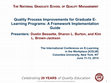 Research paper thumbnail of Quality Process Improvements for Graduate E-Learning Programs: A Framework Implementation Guide