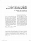 Research paper thumbnail of VASES À PARFUM DE LA FIN DE LÉPOQUE CLASSIQUE MIS AU JOUR À APOLLONIA DE CYRÉNAÏQUE : LES ANALYSES DE CONTENUS