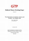 Research paper thumbnail of Political Theory Working Paper The Nationalism of stateless nations and Europe. The Catalan case